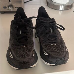Hoka Black and White Running Shoes